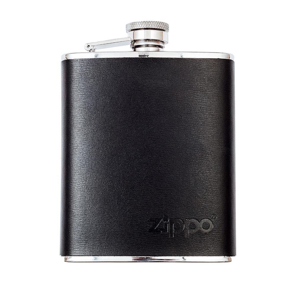Zippo Flask Leather Wrapped 6oz - Greenlands Health Store