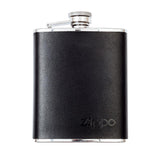 Zippo Flask Leather Wrapped 6oz - Greenlands Health Store