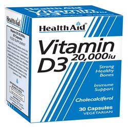 Vitamin D3 20000iu - 30 Vegicaps - Greenlands Health Store