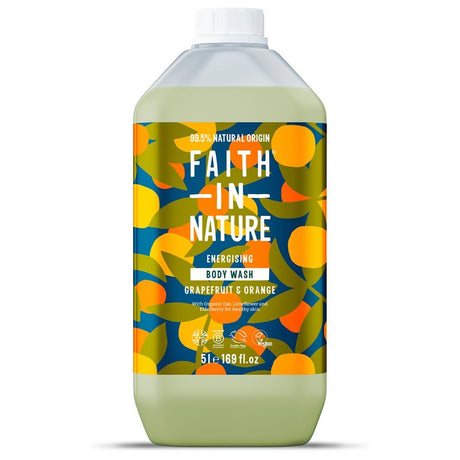 Faith in Nature Grapefruit & Orange Body Wash 5 Litre - Greenlands Health Store