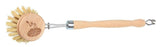 Handmade Beechwood Wooden Dish Brush with Fiber Bristles - Greenlands Health Store