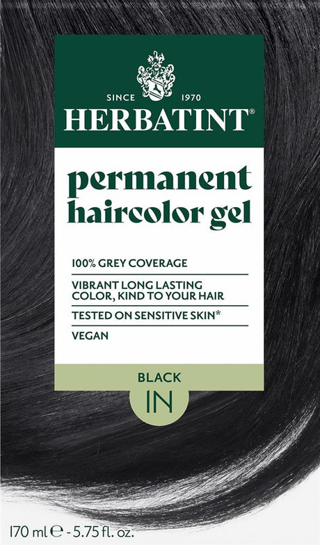 Black Ammonia Free hair colour 1N 170ml - Greenlands Health Store