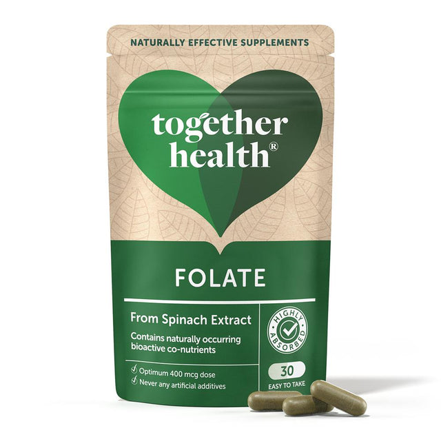 Together Health Natural Folate from Spinach 30 caps - Greenlands Health Store