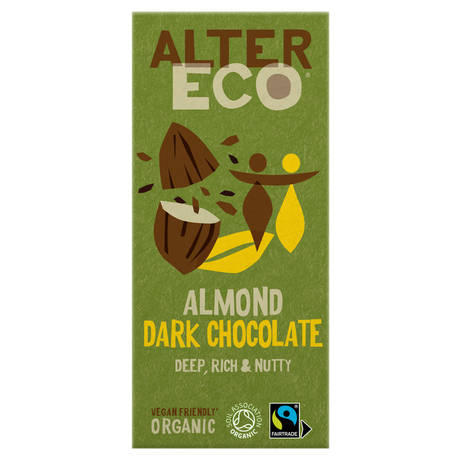 AlterEco Organic Dark Chocolate with Almond 100g - Greenlands Health Store