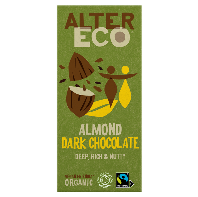 AlterEco Organic Dark Chocolate with Almond 100g - Greenlands Health Store