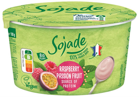 Organic Raspberry & Passionfruit Soya Yoghurt Alt 150g - Greenlands Health Store