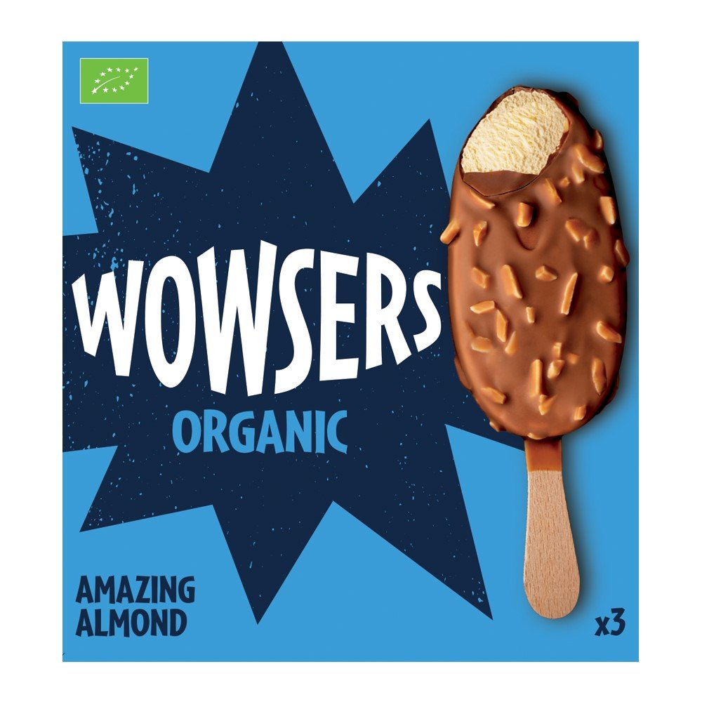 Organic Amazing Almond Ice Cream Lolly Sticks 3x110ml - Greenlands Health Store