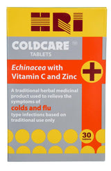 HRI Coldcare tablets 30s: Echinacea with Vitamin C and Zinc - Greenlands Health Store