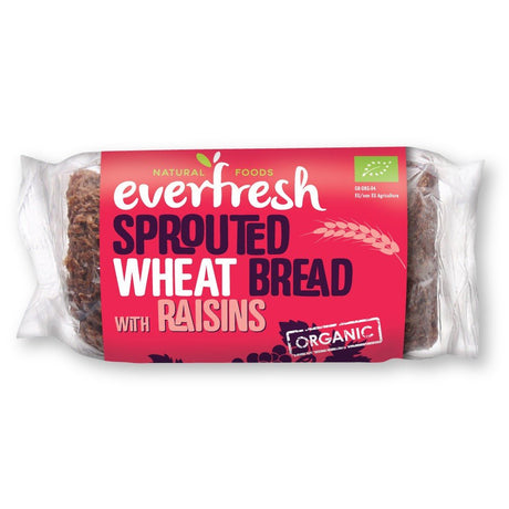 Everfresh Organic Sprouted Wheat Raisin Bread  400g - Greenlands Health Store