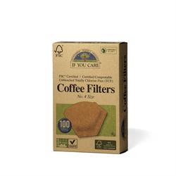 Coffee filters No.4 Large Unbleached - 100 Filters - Greenlands Health Store