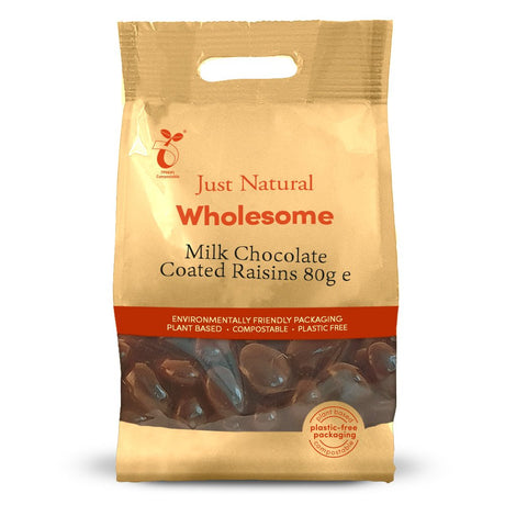 Milk Chocolate Coated Raisins 80g - Greenlands Health Store