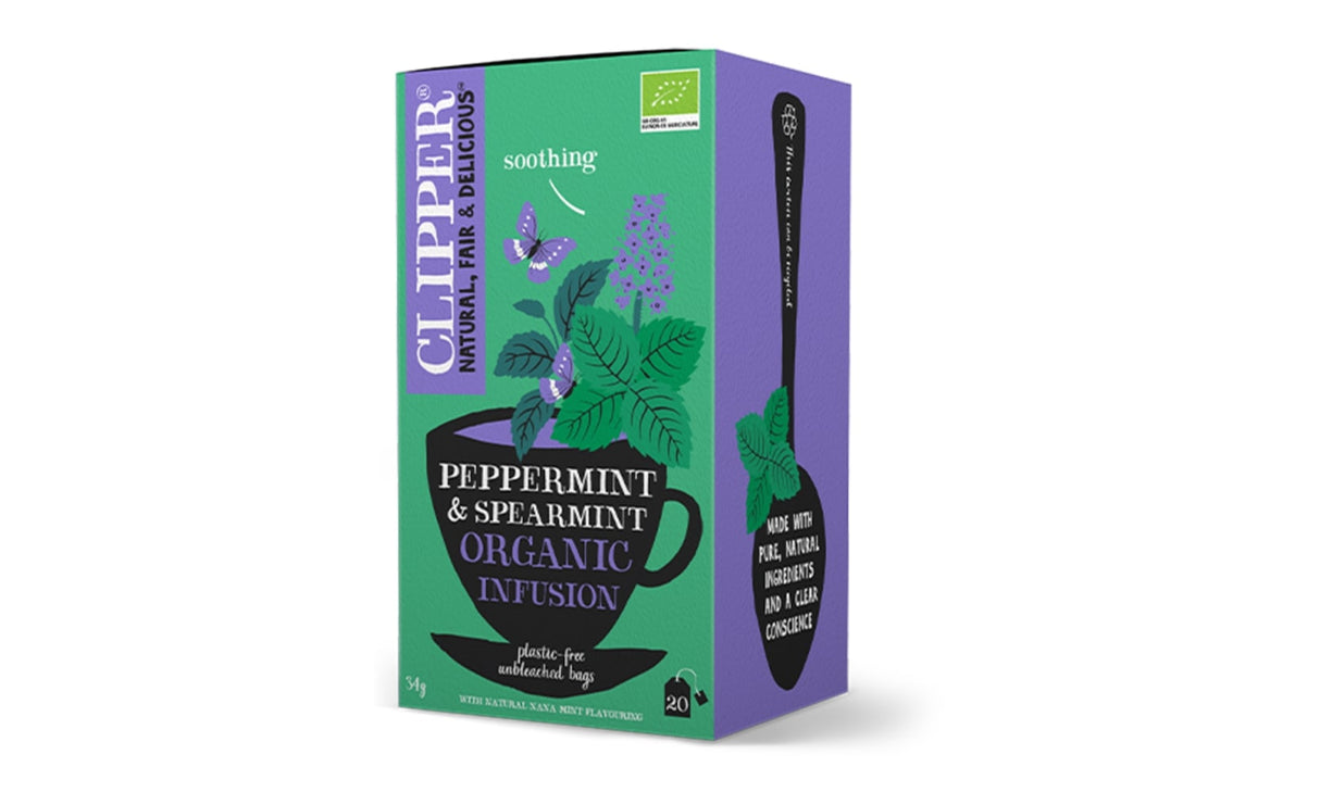 Clipper Organic Peppermint and Spearmint Infusion 20 Bags - Greenlands Health Store