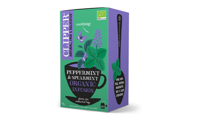 Clipper Organic Peppermint and Spearmint Infusion 20 Bags - Greenlands Health Store