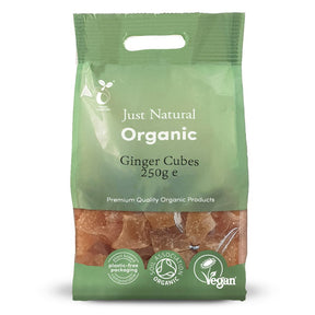 Organic Ginger Candied Cubes 250g - Greenlands Health Store