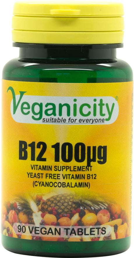 Vitamin B12 100ug 90 Vtabs to provide an essential vegan source - Greenlands Health Store