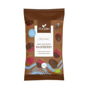 Organic Raw Chocolate No Added Sugar Raspberry 50g - Greenlands Health Store