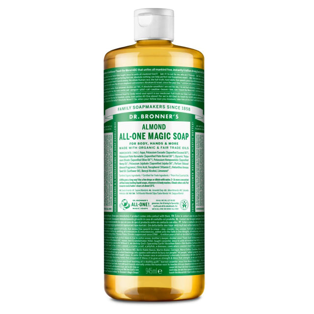 Org Almond All - One Magic Soap 945ml - Greenlands Health Store