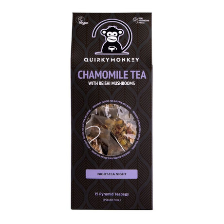 Quirky Monkey Chamomile Tea & Reishi Mushroom 15 Teabags - Greenlands Health Store