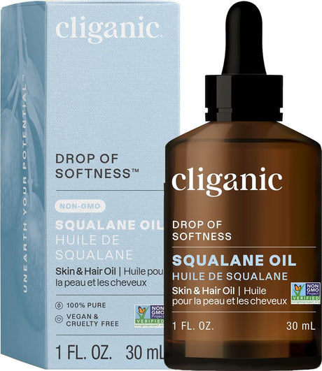 Cliganic Non - GMO Squalane Oil 1oz - Greenlands Health Store