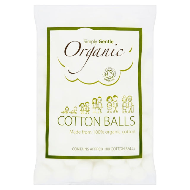 Organic Cotton Balls 100 Balls - Greenlands Health Store