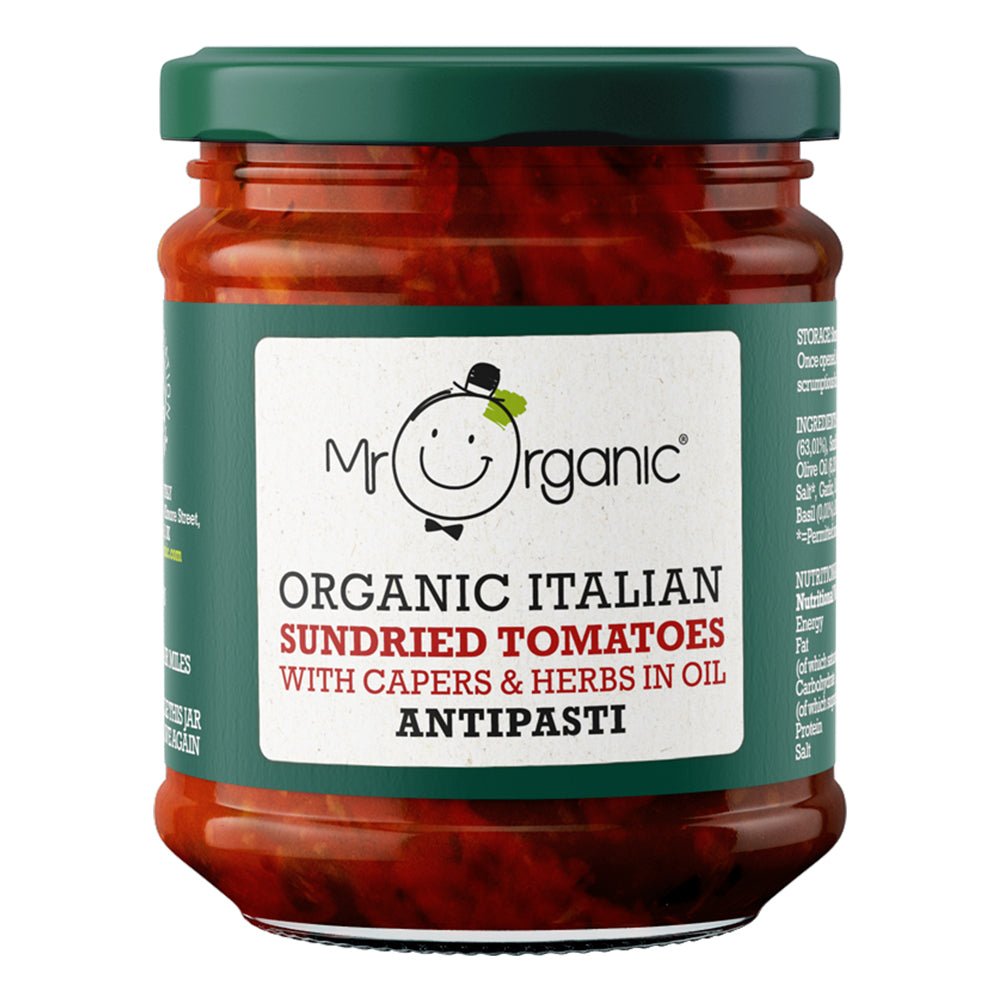 Mr Organic Sundried Tomato Antipasti 190g - Greenlands Health Store