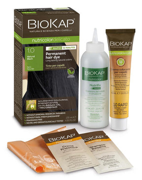 Natural Black 1.0 Rapid Permanent Hair Dye 140 ml - Greenlands Health Store