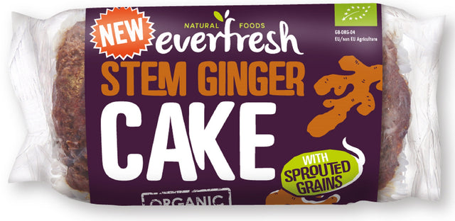 Everfresh Organic Sprouted Stem Ginger Cake  350g - Greenlands Health Store