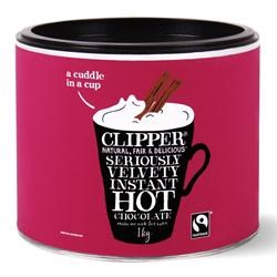 Clipper Fairtrade Seriously Velvety Instant Hot Chocolate 1kg - Greenlands Health Store