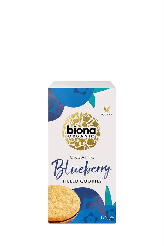 Biona Organic Blueberry Filled Cookies 175g - Greenlands Health Store