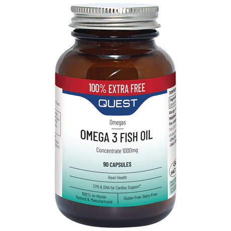 OMEGA 3 FISH OIL 1000mg (100% EXTRA FREE) 90 caps - Greenlands Health Store