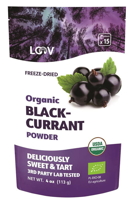Organic Blackcurrant Freeze - Dried Powder 113g - Greenlands Health Store