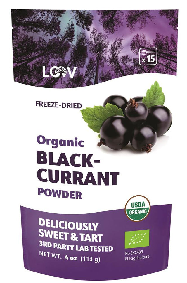 Organic Blackcurrant Freeze - Dried Powder 113g - Greenlands Health Store