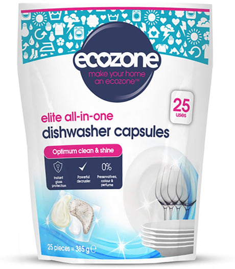 Elite All - in - one Dishwasher Capsules - 25 Capsules - Greenlands Health Store
