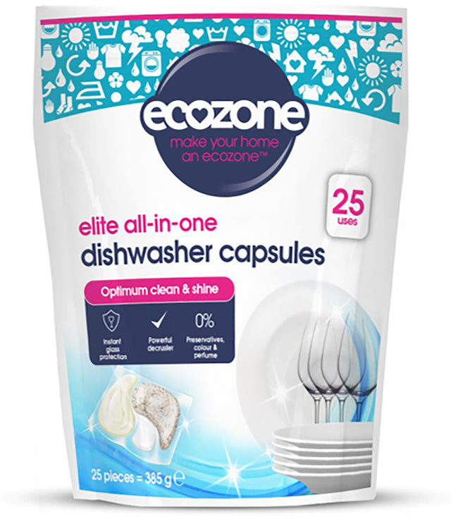 Elite All - in - one Dishwasher Capsules - 25 Capsules - Greenlands Health Store
