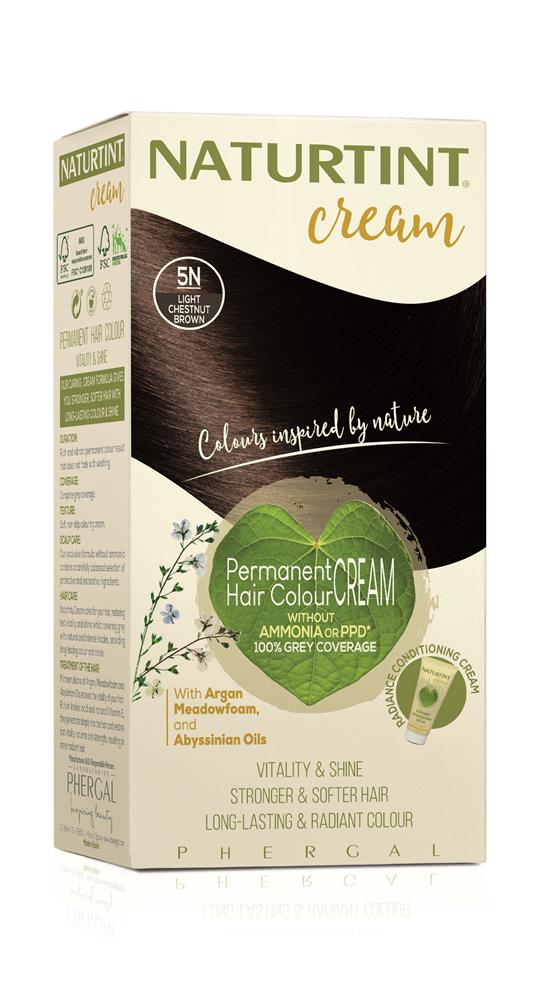 Hair Colour Cream 5N Light Chestnut Brown 155ml - Greenlands Health Store