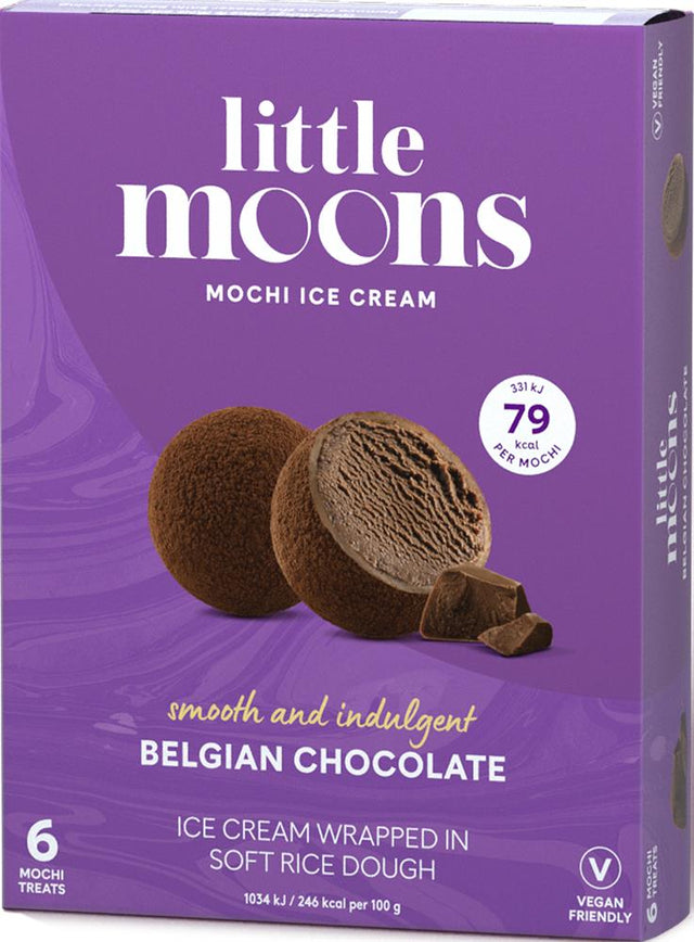 Vegan Belgian Chocolate Mochi Ice Creams 6 pack 192g - Greenlands Health Store