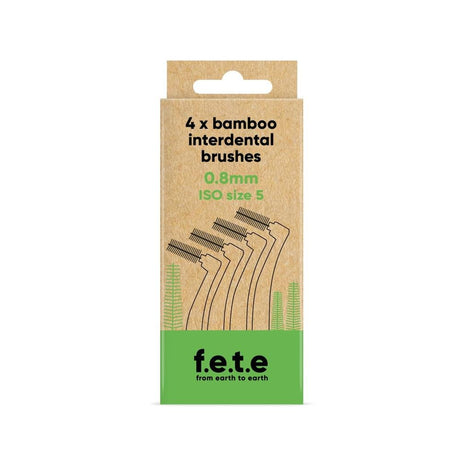 FETE Interdental Brushes ISO Size 5 Green 0.8mm - Greenlands Health Store