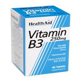 Vitamin B3 (Niacinamide) 250mg Prolonged Release - 90 Tablets - Greenlands Health Store