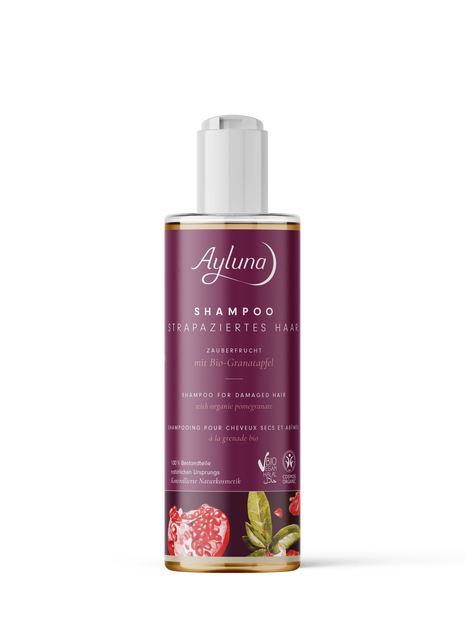 Ayluna Shampoo for Damaged Hair (with organic pomegranate) - Greenlands Health Store