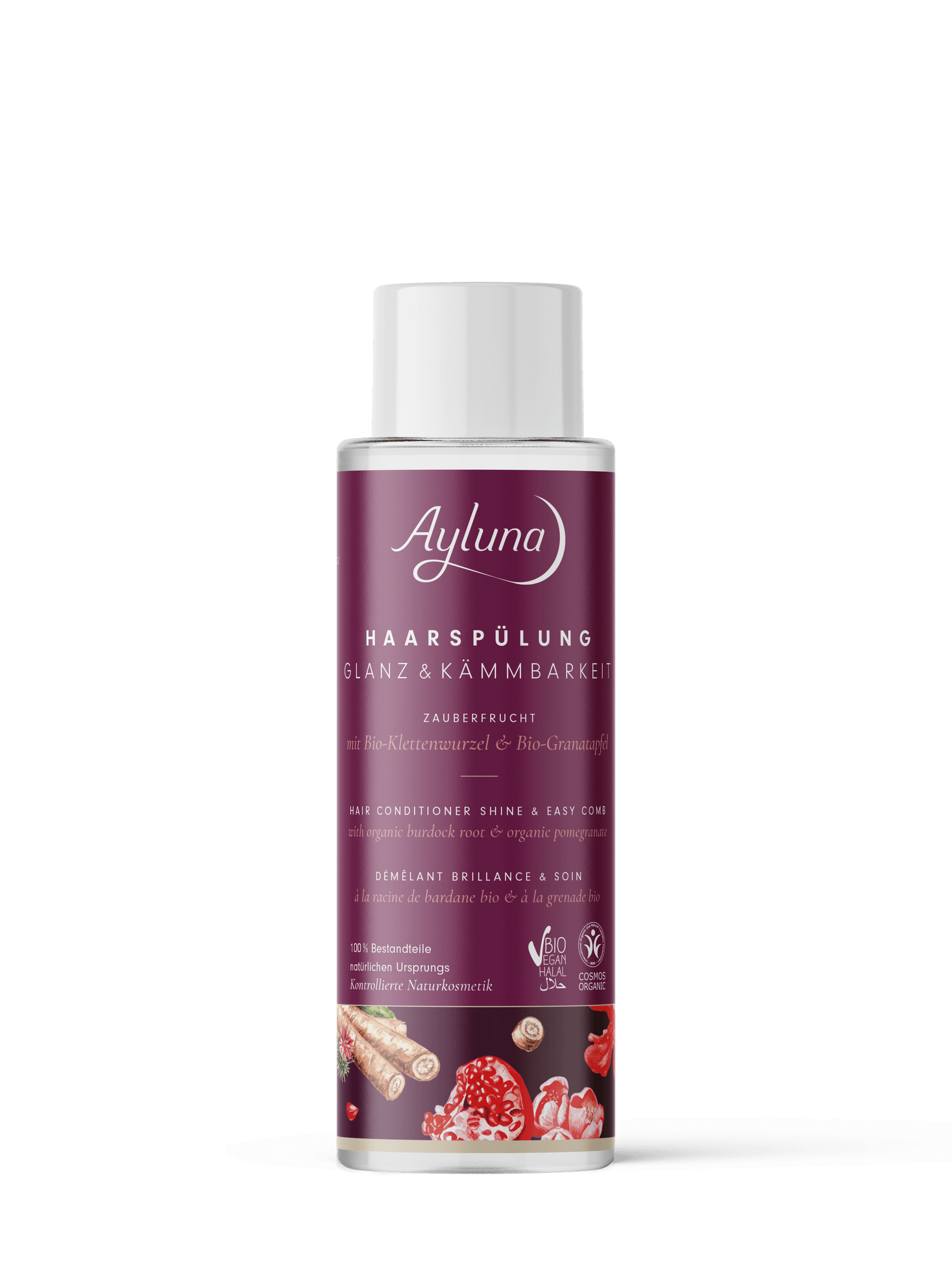 Ayluna Conditioner for Shine & Easy Comb (with organic burdock root and organic pomegranate) - Greenlands Health Store