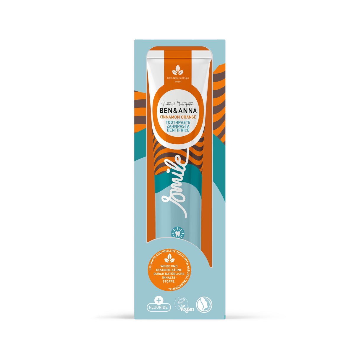 Ben & Anna Toothpaste (Tube) - Cinnamon Orange (with fluoride) - Greenlands Health Store