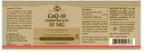 Solgar® CoQ-10 (Coenzyme Q-10) 30 mg Vegetable Capsules - Greenlands Health Store