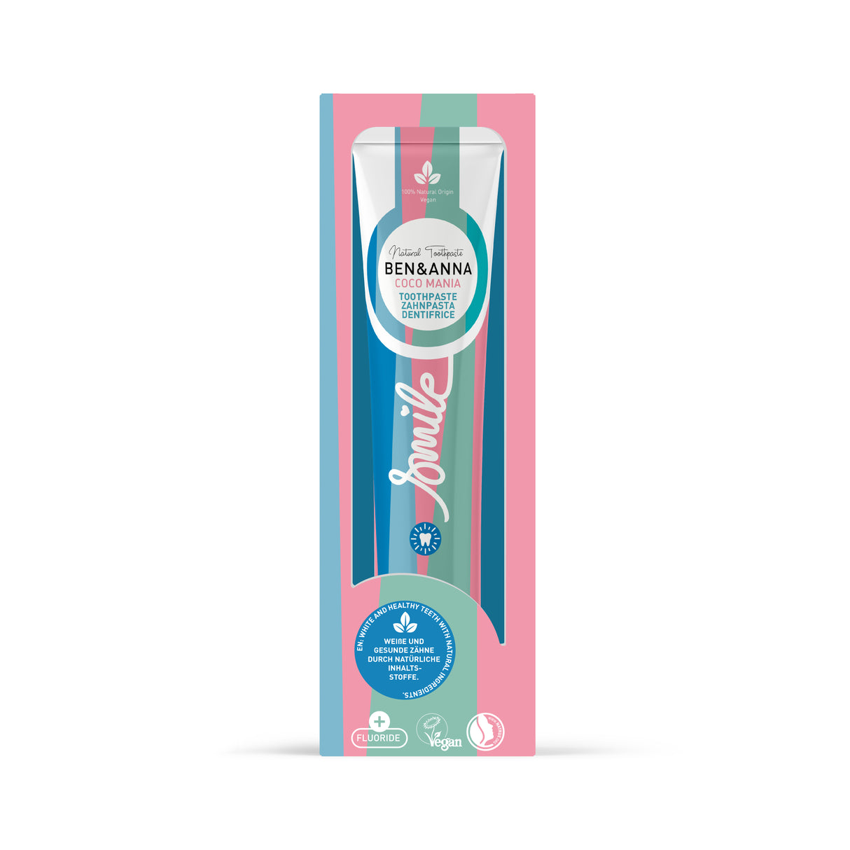 Ben & Anna Toothpaste (Tube) - Coco Mania (with fluoride) - Greenlands Health Store