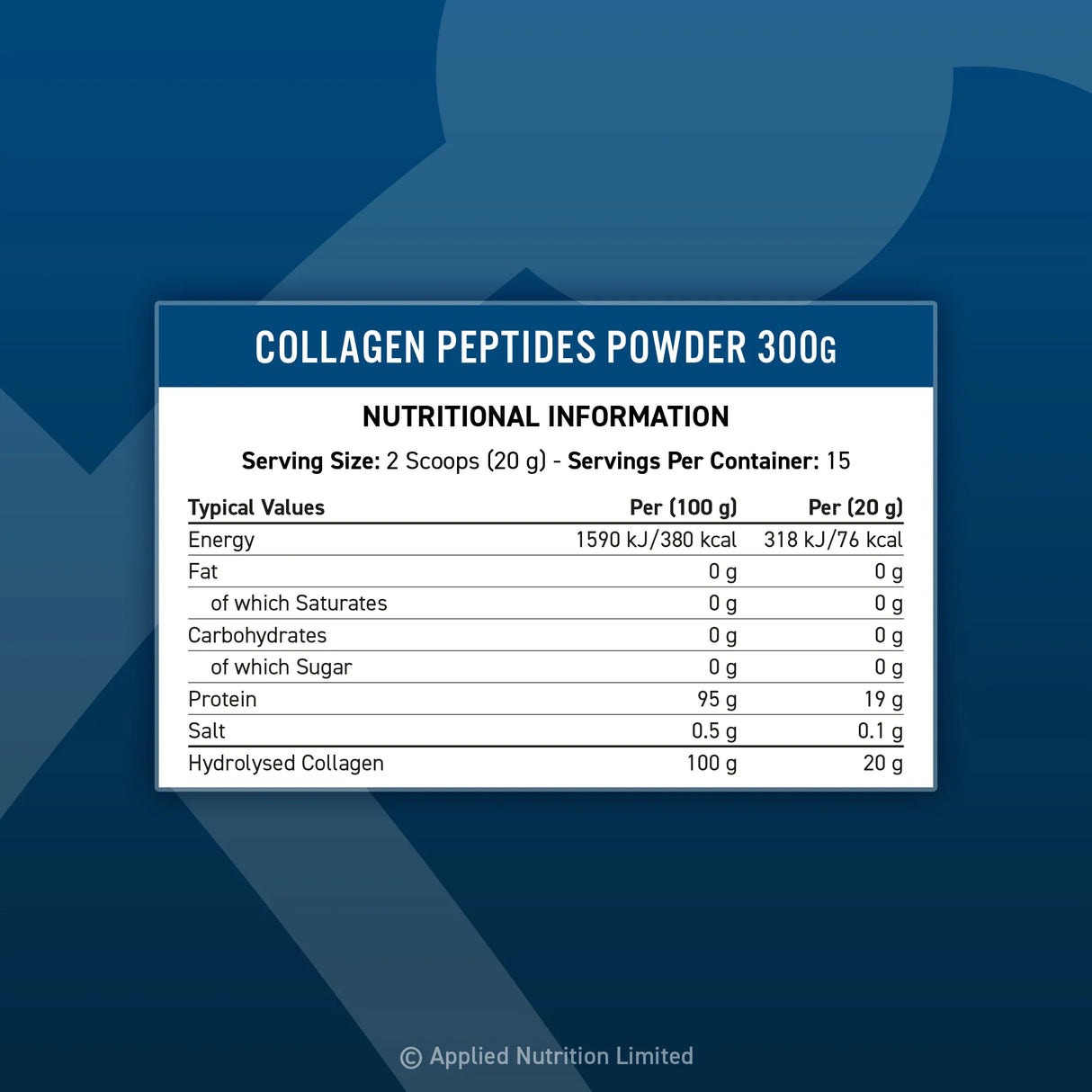Hydrolysed Bovine Collagen Peptides 300g