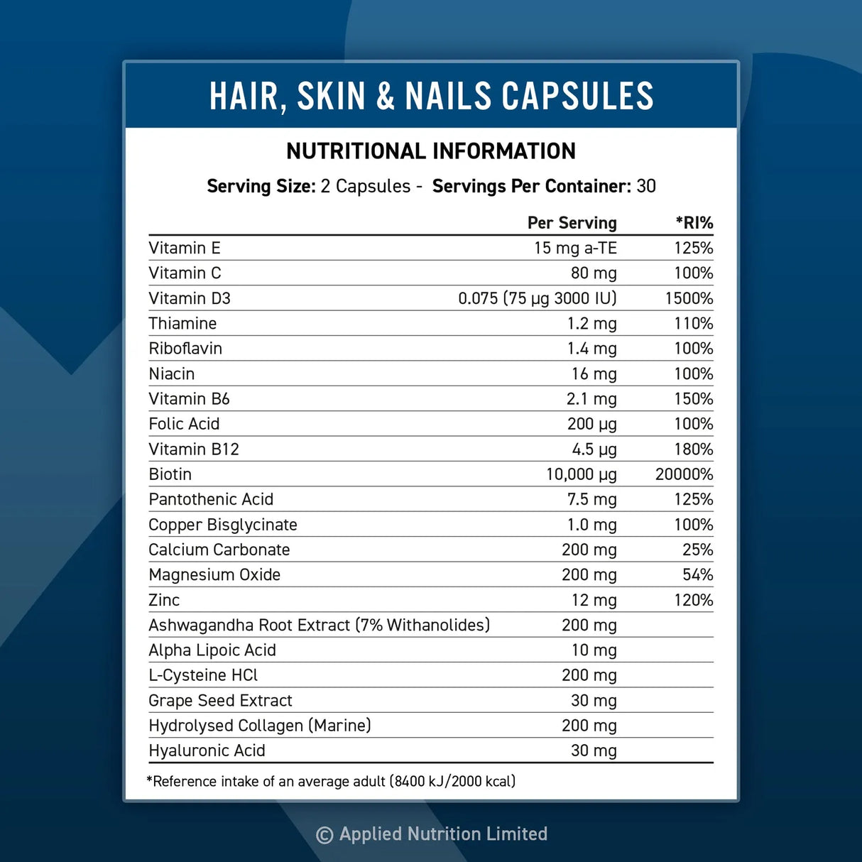 Hair Skin & Nails 60 Capsules