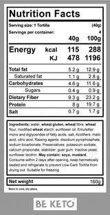 BeKeto Keto Low Carb Tortilla 4x40g