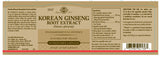 Solgar® Korean Ginseng Root Extract Vegetable Capsules - Pack of 60 - Greenlands Health Store