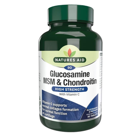 Glucosamine 500mg MSM 500mg & Chondroitin 100mg 90 Tablets - Greenlands Health Store