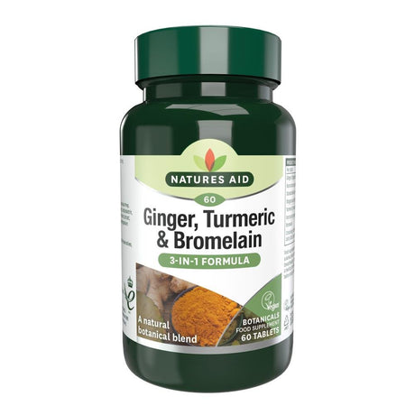 Ginger Turmeric & Bromelain 60 tablets - Greenlands Health Store