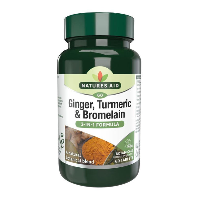Ginger Turmeric & Bromelain 60 tablets - Greenlands Health Store
